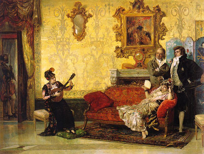 The Concert,  Vicente Palmaroli  Gonzalez